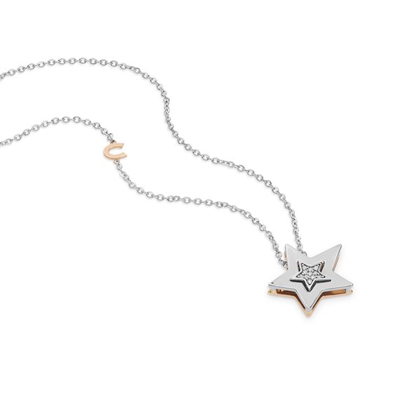 Collana Comete Donna Stella in Oro bianco Diamante GLB1448 - GLB1448